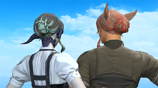 aitaikimochi's tweet photo. FFXIV 7.55 new hairstyles from the winner in a 2023 Hairstyle contest as well as housing item from a winner in the 2025 furnishing design contest! https://t.co/7MzkuYotdp