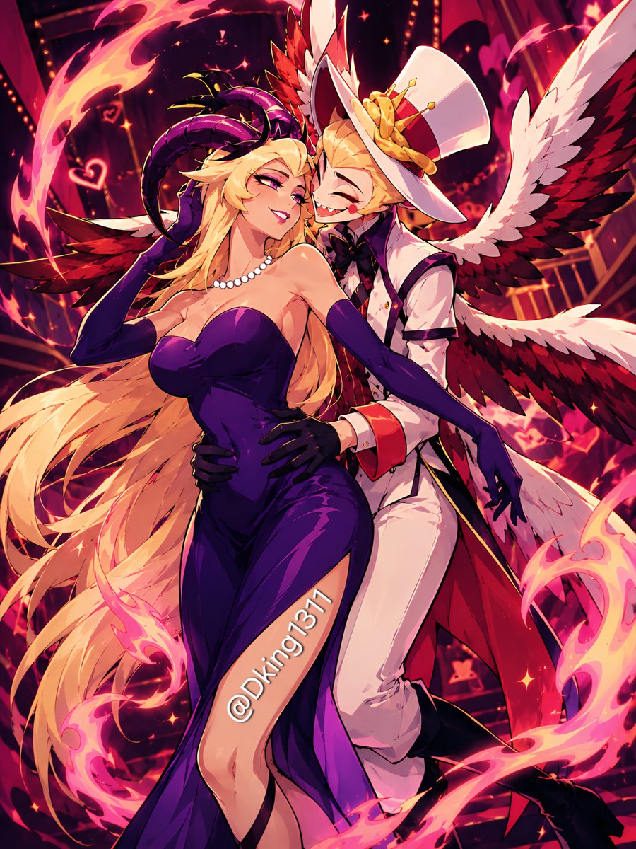 dking1311's tweet photo. The King &amp; Queen of Hell 

#LuciferMorningstar #hazbinhotel #Lilith #art #fanart #Lucililith #hazbinhotelLucifer #hazbinhotelLilith #artshare #fyp #cute #hazbinhotelFanart https://t.co/HBBbLnqiuC