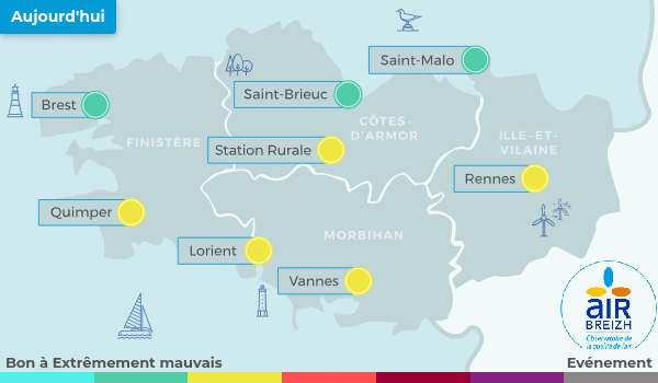 Air_Breizh's tweet photo. Bulletin de l'air du 28/07/2026 pour la région Bretagne.
Retrouvez plus d'informations en allant sur https://t.co/SqqDOXOoux
Pour un indice ATMO sur votre territoire : https://t.co/hekX1XYpiY
#QualiteAir #AASQA https://t.co/JkJKMrXzsw
