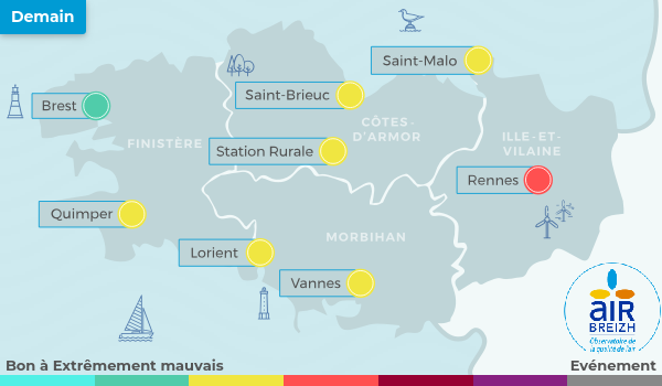 Air_Breizh's tweet photo. Bulletin de l'air du 28/07/2026 pour la région Bretagne.
Retrouvez plus d'informations en allant sur https://t.co/SqqDOXOoux
Pour un indice ATMO sur votre territoire : https://t.co/hekX1XYpiY
#QualiteAir #AASQA https://t.co/JkJKMrXzsw