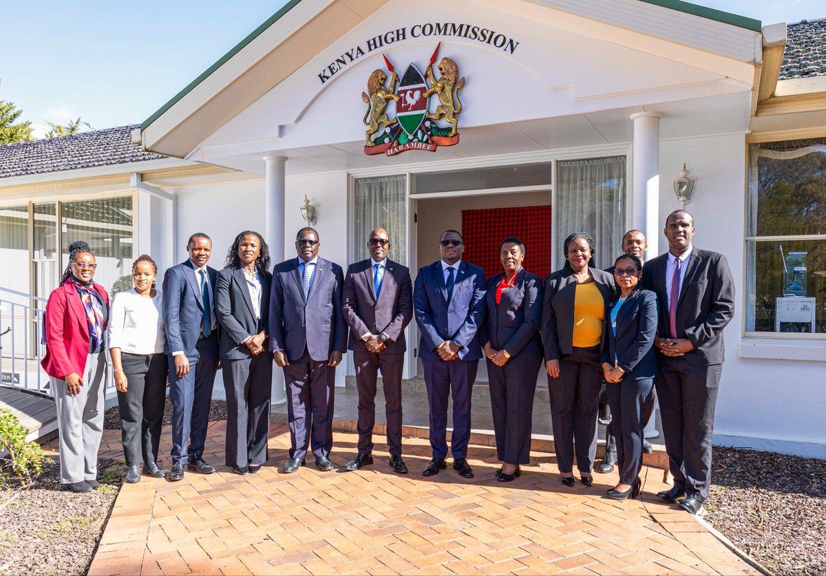 SingoeiAKorir's tweet photo. On a chilly Canberra morning, it was a pleasure to spend time with the dedicated team at the Kenya High Commission over a comforting cup of Kenyan masala tea. Beyond Australia, our Mission carries the important responsibility of advancing Kenya’s interests across New Zealand and seven Pacific jurisdictions; Fiji, Kiribati, Nauru, Papua New Guinea, Samoa, Timor-Leste and Vanuatu. It was equally inspiring to reflect on the enduring education story that has connected Kenya and Australia for generations, with thousands of Kenyans building knowledge, skills and life changing opportunities. In 2024 alone, there were over 10000 Kenyan students studying in Australia. On the Tourism front, Kenya received 27000 Australian tourists in 2024, a number that continues to grow significantly. We purpose to strengthen the capacity of our mission in Canberra to be able to bolster our relations and to harness the potential of our diaspora in Australia. I thank Amb Wilson Kogo for his leadership. @ForeignOfficeKE @Diaspora_KE
