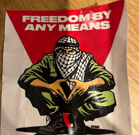 NZFOI's tweet photo. A sticker taken down in Christchurch a few days ago. https://t.co/9eSBVuYGvf