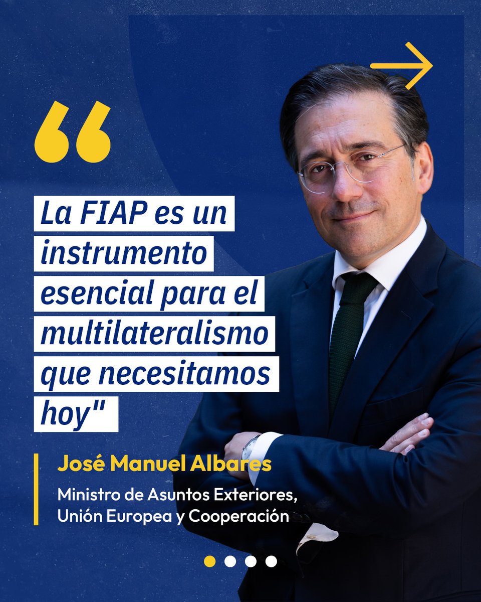 fiap_es's tweet photo. El ministro del @MAECgob y presidente de la #FIAP, @jmalbares, introduce la Memoria 2025 de la FIAP.

✅Descubre nuestro modelo de cooperación, el #TalentoPúblico, los logros conseguidos o las regiones con las que más trabajamos. 

🔎Accede a la Memoria en https://t.co/twUEHnflEo https://t.co/jSEm3kGiSB