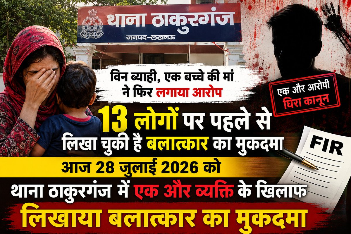 manoj19246's tweet photo. #लखनऊ थाना ठाकुरगंज
एक बिन ब्याही एक बच्चे की मां ने फिर लिखाई बलात्कार की  FIR
लखनऊ के 13 लोगों पर पहले भी लिखा चुकी है बलात्कार का मुकदमा

अधिक जानकारी के लिए कमेंट बॉक्स में जाएं जहां पर आपको पुरानी न्यूज़ का लिंक मिलेगा
@dgpup 
@dgpup 
@myogiadityanath 
@aajtak 
@bstvlive https://t.co/iDYV4evf8s