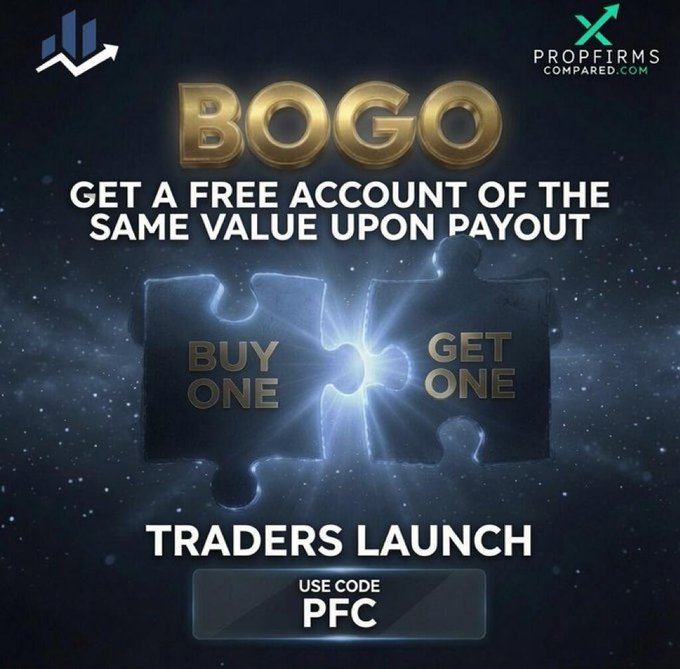PFCFutures's tweet photo. 2 x 100% Discount Codes - $100k @TradersLaunch 
First 300 Comments or 12hrs ONLY

Comment the ONE instrument you'd trade the $100k on + why in 3 words.

Not feeling lucky?
Use code PFC
15% OFF + BOGO
Get yours - https://t.co/2Cn7viT3QK 🔗

See pinned post for giveaway guidelines. https://t.co/fkfc7u7shW