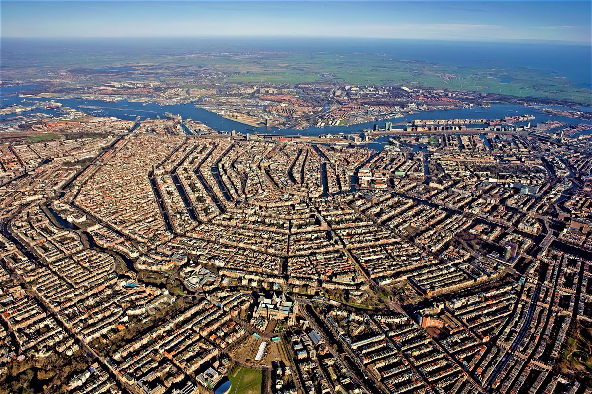 Civixplorer's tweet photo. Aerial view of Amsterdam, Netherlands 🇳🇱 https://t.co/L5f853TQpg