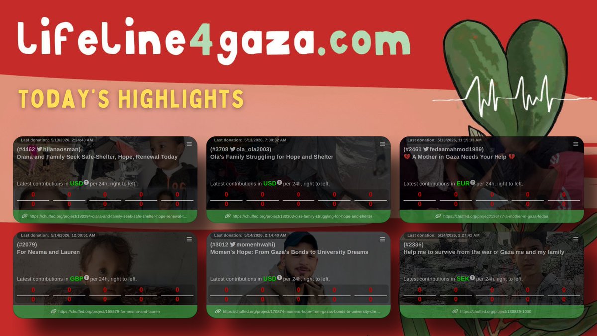 ll4gaza_ofcl's tweet photo. Today's #LL4GazaHighlight thread - 07/28 🔦

🚨🚨🚨 Currently 164 (+0) appeals without support for over 2 months.

Please share widely, check the links in the replies 👇 (which will be added throughout the day), visit https://t.co/cQjSEGO1sv &amp; support regularly ✨🫒 https://t.co/BN6IeWy5Sz