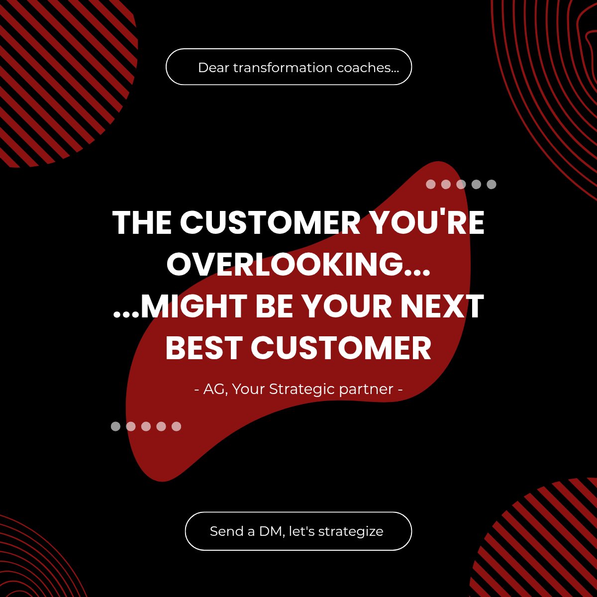 OOtemure's tweet photo. Your next customer may not be your target audience.

They may simply be an audience you've never considered.

Great marketers don't just ask:

"Who is my ideal customer?"

They also ask:

"Who else has this problem?"

Remember that ...

-AG ❤️🖤. https://t.co/TrsbumGTvB