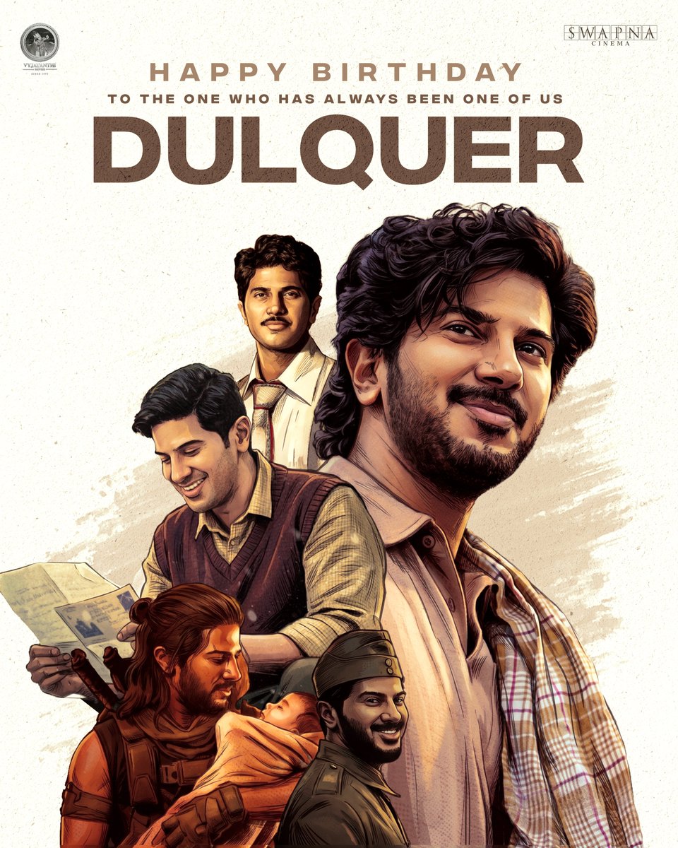 SwapnaCinema's tweet photo. Happy Birthday to our very own @dulQuer!

Special man and Special films. 
Here’s to many more together ❤️🤗 https://t.co/mATgy4OyM6