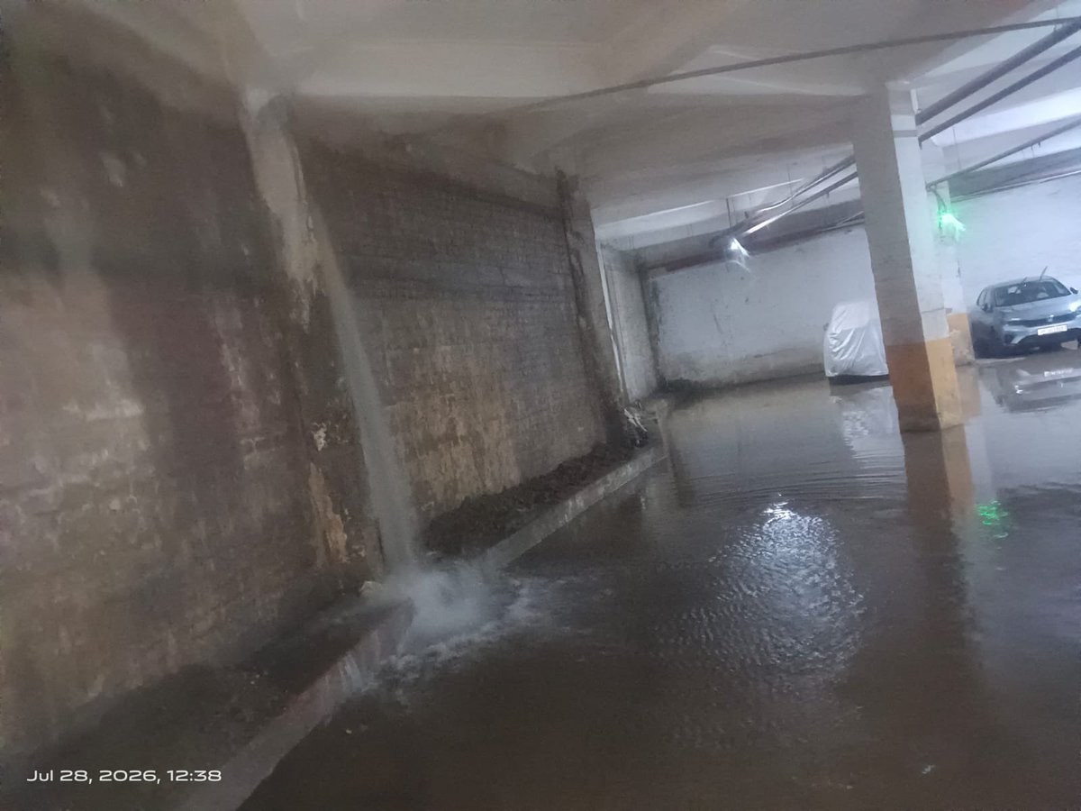 aoa_gvs's tweet photo. Today’s situation of basement when rain happened https://t.co/Nq3ns1uBOK