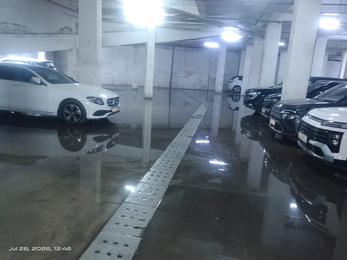 aoa_gvs's tweet photo. Today’s situation of basement when rain happened https://t.co/Nq3ns1uBOK