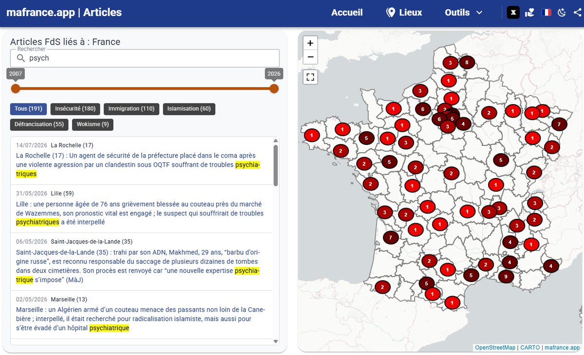 ou_va_ma_France's tweet photo. La carte des "troubles psychiatriques".
Lisez les 191 articles pour bien comprendre.

https://t.co/a7sm8chJqh https://t.co/0dxM14maGE