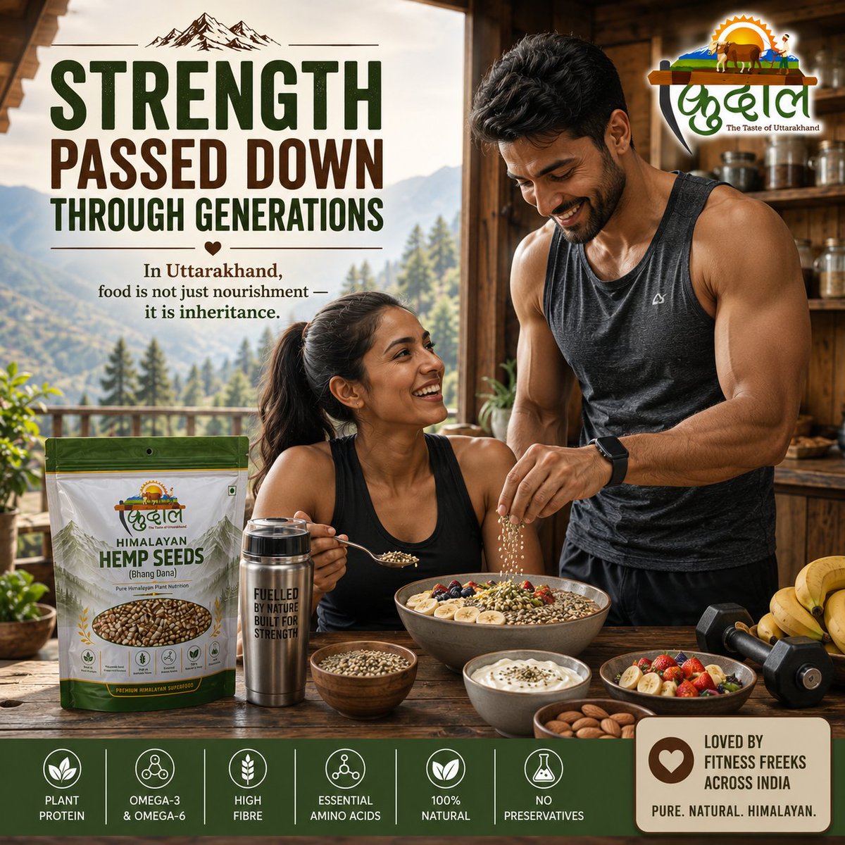 purofresco's tweet photo. Small choices create memorable meals. 🌿

A spoon of KUDAAL Himalayan Hemp Seeds adds a delicious nutty touch to your breakfast, salads, smoothies, and more.
Simple ingredients. Authentic Himalayan taste.

🛒 https://t.co/UgsiKnaL6m

#KUDAAL #HempSeeds #TasteOfUttarakhand https://t.co/w07TDRNUaR
