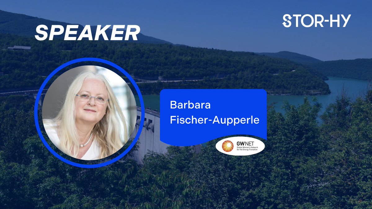 STORHYProject's tweet photo. Meet our workshop speaker, Barbara Fischer-Aupperle.

With 30+ years in #hydropower, she's a coach, consultant, mentor, speaker and a founding member of GWNET and co-founder of Women in Sustainable Hydropower.

Join us on 30 Sept! https://t.co/b2DuDpuedK https://t.co/xdtSDmb8BV