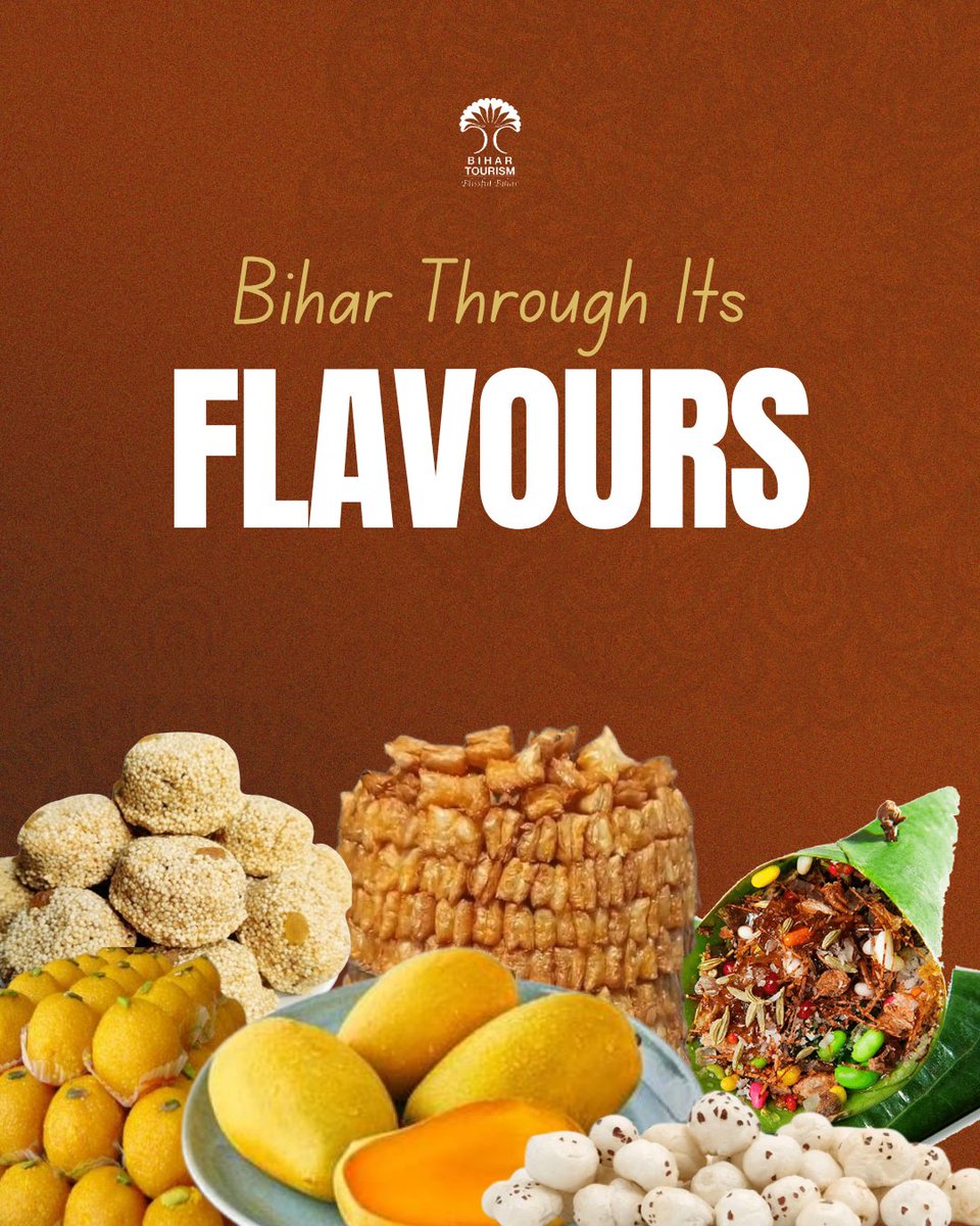 TourismBiharGov's tweet photo. The mouthwatering flavours of Bihar are waiting for you to take the first bite. Savour the authentic taste of every tradition...
#TasteOfBihar #Flavours #Savour #Cuisine #Authentic #FoodTrail #CulinaryJourney #IncredibleIndia #Explore #BlissfulBihar #BiharTourism #FoodLovers #IndianCuisine #TravelForFood
@tourismgoi @singh_loke34264 @incredibleindia @kedarguptain