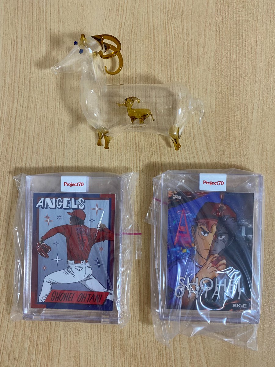 torastorong's tweet photo. Hey bros! 😎

I finally got my hands on two Topps Project70 Shohei Ohtani cards! ⚾🔥

The left one was ¥12,000 (US$81), and the right one, inspired by Japanese manga, was ¥25,000 (US$169).

Pretty wild, right? 🤘

#ShoheiOhtani #ToppsProject70 #MLB #BaseballCards https://t.co/ZHyrp53JTN