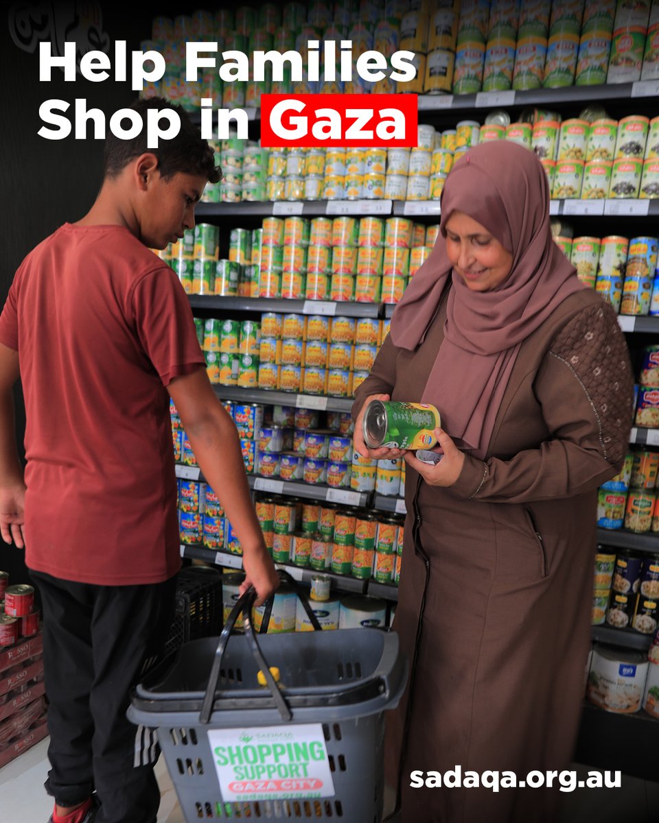 SadaqaWelfare's tweet photo. Every family knows what their household needs most 🛒💚

Help families in Gaza shop for the food and essentials they need.

➡️ https://t.co/Efp4Ud8qPo https://t.co/LBdIp2JeE1