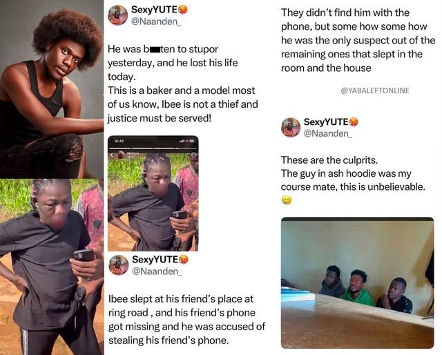 yabaleftonline's tweet photo. Nigerian model Ibee d!es after being brutally ass*ulted over alleged phone theft in Jos; three suspects arrested. https://t.co/hfxCYucvCD