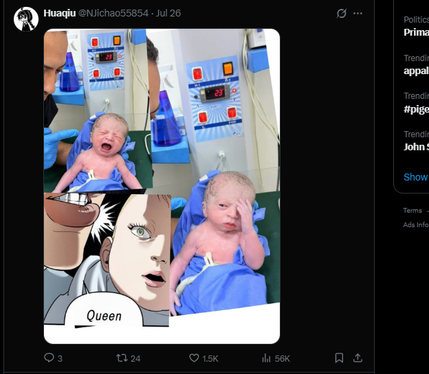 justdabestdev's tweet photo. THIS BABY HAS 4M VIEWS IN A DAY + HELLA TWEETS? AND HES LITERALLY GIVING THE BRUH FACE TO THE DOCTOR THAT PULLED HIM OUT LMAO!

BRUH BABY IS NOW TRENDING ON X AND REDDIT (ON THE TRENDING PAGE) LOOK BELOW⤵️
https://t.co/TQ82G7zaaG

SO MANY NORMIES MEME'ING TOO THIS IS GIGA

dex15k https://t.co/ZkKtTRo0eD