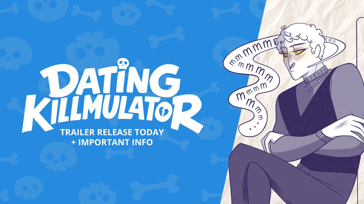 CoolomGames's tweet photo. Today is trailer day! We will see you all at 21:15 for a live reaction on YouTube.

💎We also need to tell you something. 

TL;DR: August won't have a chapter release beacause we're taking a break but it will have a spin-off release. Content will go back to normal speed on September.

Full explanation: 

While we're here, we also want to announce that August will not have a chapter release; instead, we will go back to monthly releases in September. This is for a number of reasons, but mostly because we haven't had a real break for two-and-a-half years, and some of us are actually going on vacation.

With the quality and amount of work we put into every episode, we want the team to be able to rest and to spend an actual month working on Chapter 20.

Despite this, you won't stop receiving content from us. We expect to launch a brand-new spin-off in the month of August which is probably some of the most insane shit we've ever worked on, so don't get scared, you'll get your monthly dose of Dating Killmulator.

Patreon members can still expect monthly content LIKE ALWAYS, with behind-the-scenes and other fun stuff we're working on.