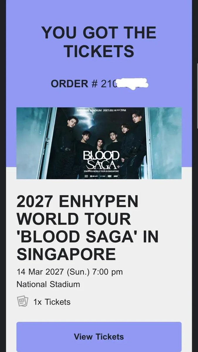 ___woobin9's tweet photo. Selling - 𝟐𝟎𝟐𝟕 𝐄𝐍𝐇𝐘𝐏𝐄𝐍 𝐖𝐎𝐑𝐋𝐃 𝐓𝐎𝐔𝐑 ‘𝐁𝐋𝐎𝐎𝐃 𝐒𝐀𝐆𝐀’ 𝐈𝐍 𝐒𝐈𝐍𝐆𝐀𝐏𝐎𝐑𝐄📍

🎫Ticket Options
VIP PA5/PB6
CAT 1

Front row
Interfans can buy also

DM📨
#ENHYPEN #엔하이픈
#EN_WORLDTOUR_BLOODSAGA
#BLOODSAGA_IN_SINGAPORE
#iMeSG #iMeAsia https://t.co/mg49tPenKk