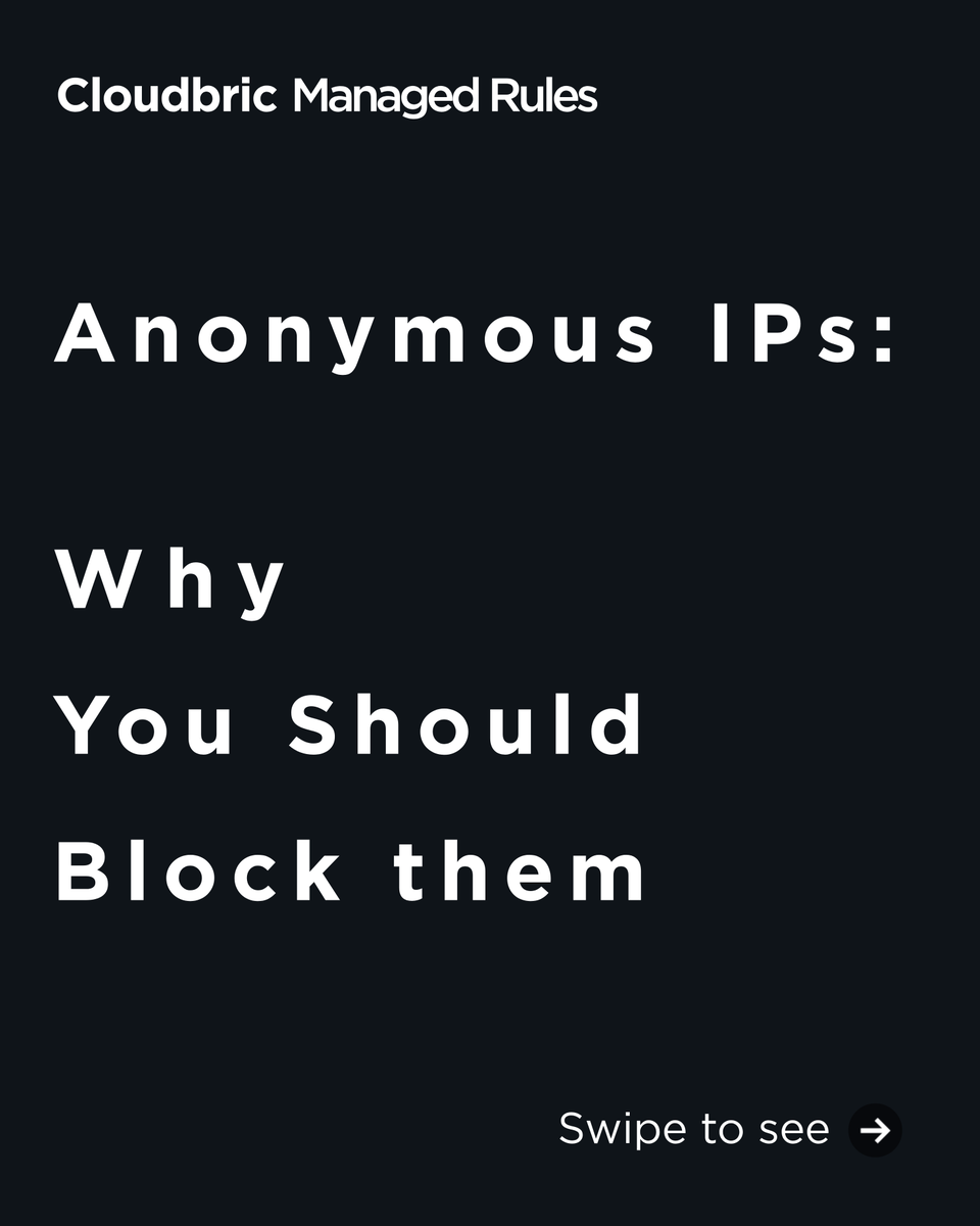 cloudbric's tweet photo. Why should we block Anonymous IPs?

Detecting and blocking Anonymous IPs is an effective way for organizations across industries to reduce cyber risks and strengthen access control.

#CyberSecurityTips #AnonymousIPs #Ruleset #Enterprise #SMB #Cloudbric https://t.co/8vgcVBjVAe