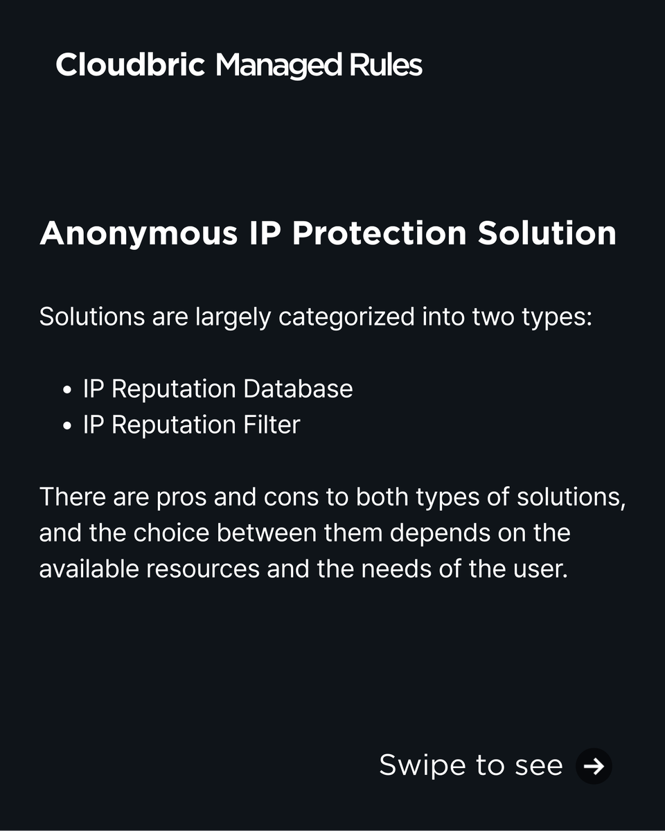 cloudbric's tweet photo. Why should we block Anonymous IPs?

Detecting and blocking Anonymous IPs is an effective way for organizations across industries to reduce cyber risks and strengthen access control.

#CyberSecurityTips #AnonymousIPs #Ruleset #Enterprise #SMB #Cloudbric https://t.co/8vgcVBjVAe