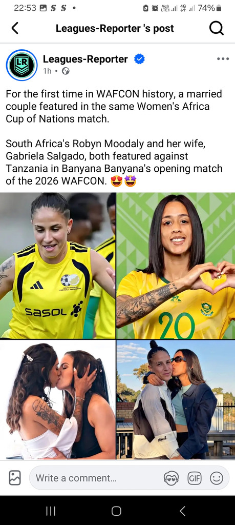nairaland's tweet photo. Married Couple On South African Female Team Play Against Tanzania (Photos) https://t.co/1k9e8xMNGL
