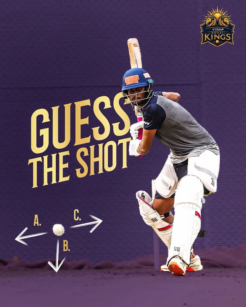 KovaiKings's tweet photo. Think you’ve got the cricket IQ? 👀
Guess the shot.

#TNPL #VidaKovaiKings #LetsRoarTogether #TNPL10 https://t.co/O1FObNTo8u
