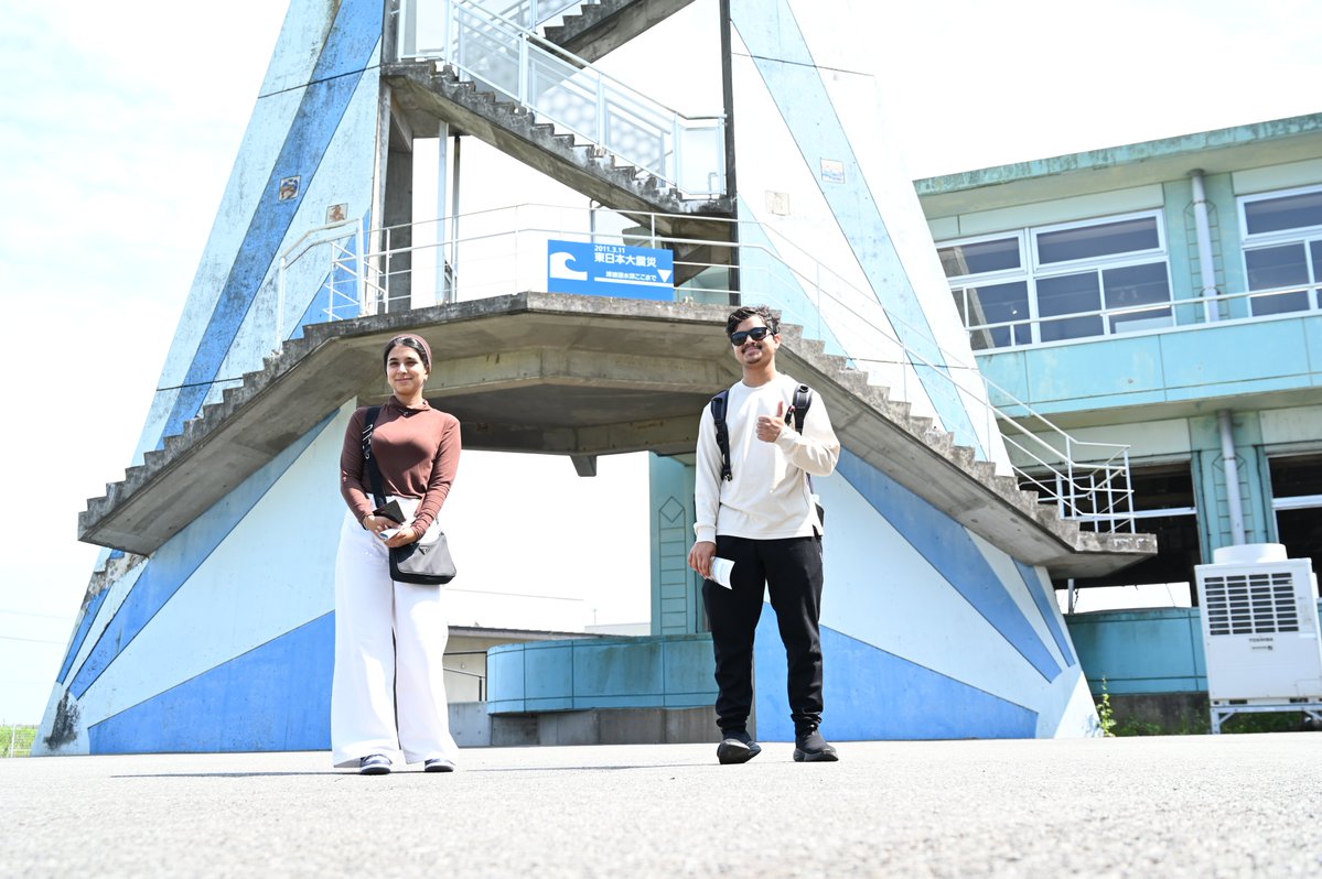 IER_Fukushima's tweet photo. 6月8日から8週間、JICEのUAEインターンシップ事業の一環でカリファ大学の学生2名を受け入れています。研究室での実習や野外調査体験、修士課程の授業やセミナーへの参加、福島の復興や原子力災害に関する学び、地域の学校との交流など、さまざまな活動に取り組んでいます。 #JICE_Intern2026 #福島大学 https://t.co/U6LZm3mjqp