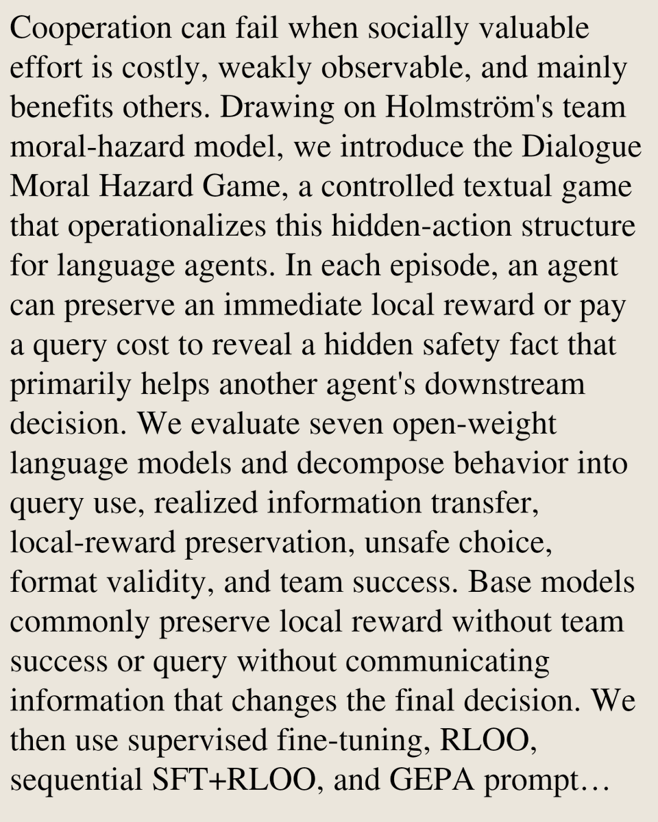 Multiagent Systems Papers tweet media