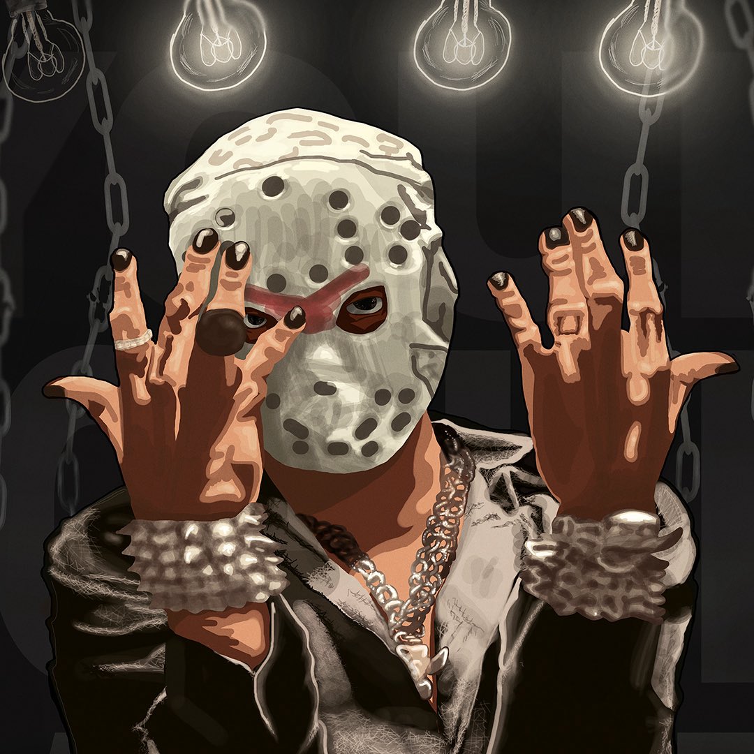 parall5x's tweet photo. EGERTTON DON COME AGAIN. 🎭
New art piece for @egertton — channeling the ancestral rage of “Obokhian.” Every detail tells the story: the mask, the chains, the grip. Afrorage in full effect.
Artwork by @parall5x
#Egertton #Obokhian #NigerianUndergound #AfroRage #photoshop https://t.co/gFlfs6dtYM
