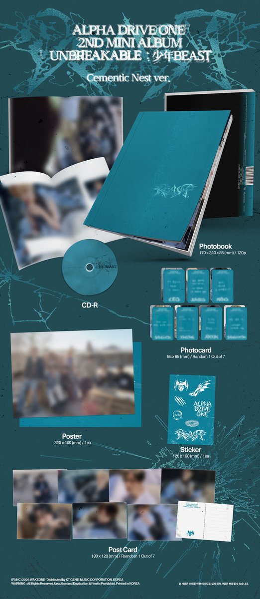 ◤ALPHA DRIVE ONE◢ 2ND MINI ALBUM 《UNBREAKABLE : 少年BEAST