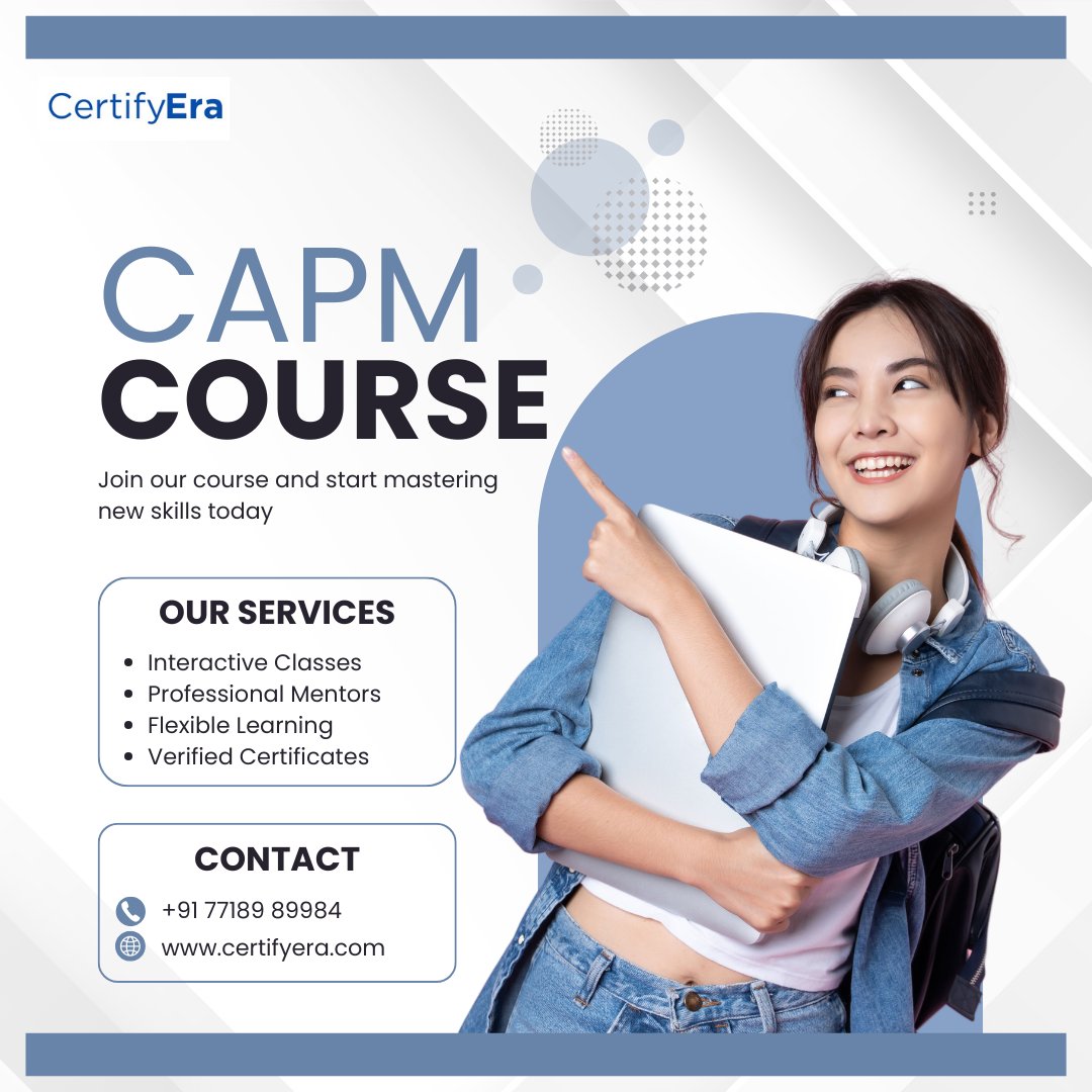 certifyera's tweet photo. 🚀 Kickstart Your Project Management Journey with CAPM®!
🎯 What You'll Get:
✅ Interactive Live Classes
✅ Expert Professional Mentors
✅ Flexible Learning Schedule
✅ Verified Certification Guidance
🌐 Learn more: https://t.co/YnwRNCMH3f

#CAPM #LearningDevelopment #CertifyEra https://t.co/E6C9wceqxk