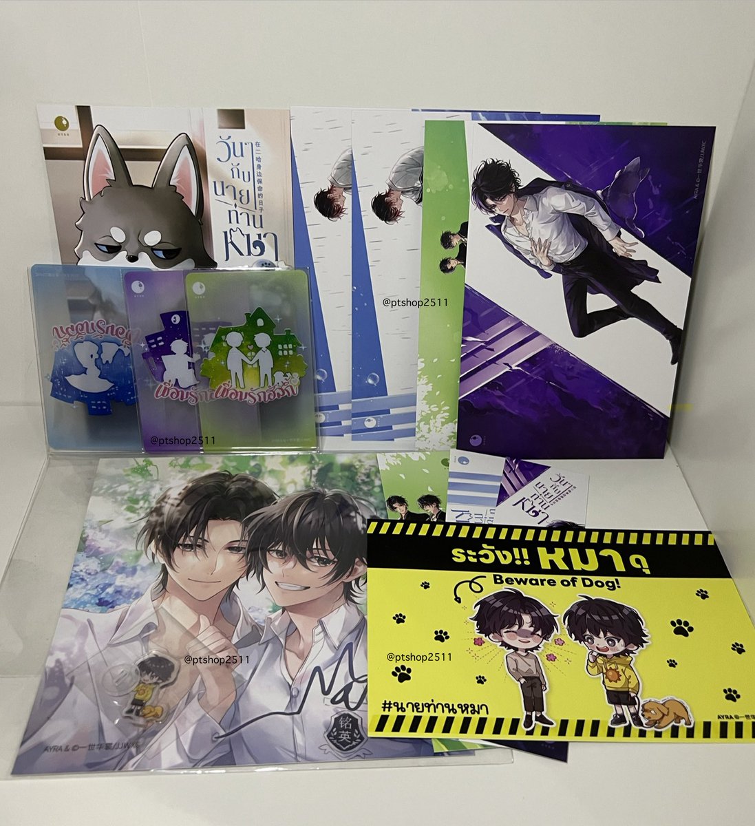 ptshop2511's tweet photo. ส่งต่อ box+ นิยาย วันๆกับนายท่านหมา เล่ม 1-3 รอบปกติ + แสตนดี้จิ๋ว สภาพกริบมากๆ

💰1300฿ รวมส่งปณ (ถึง 21/8/69)

#นิยายวายมือสอง #นิยายวายแปลจีน #ตลาดนัดbl #ตลาดนัดyaoi #วันๆกับนายท่านหมา https://t.co/dIbFPOc916
