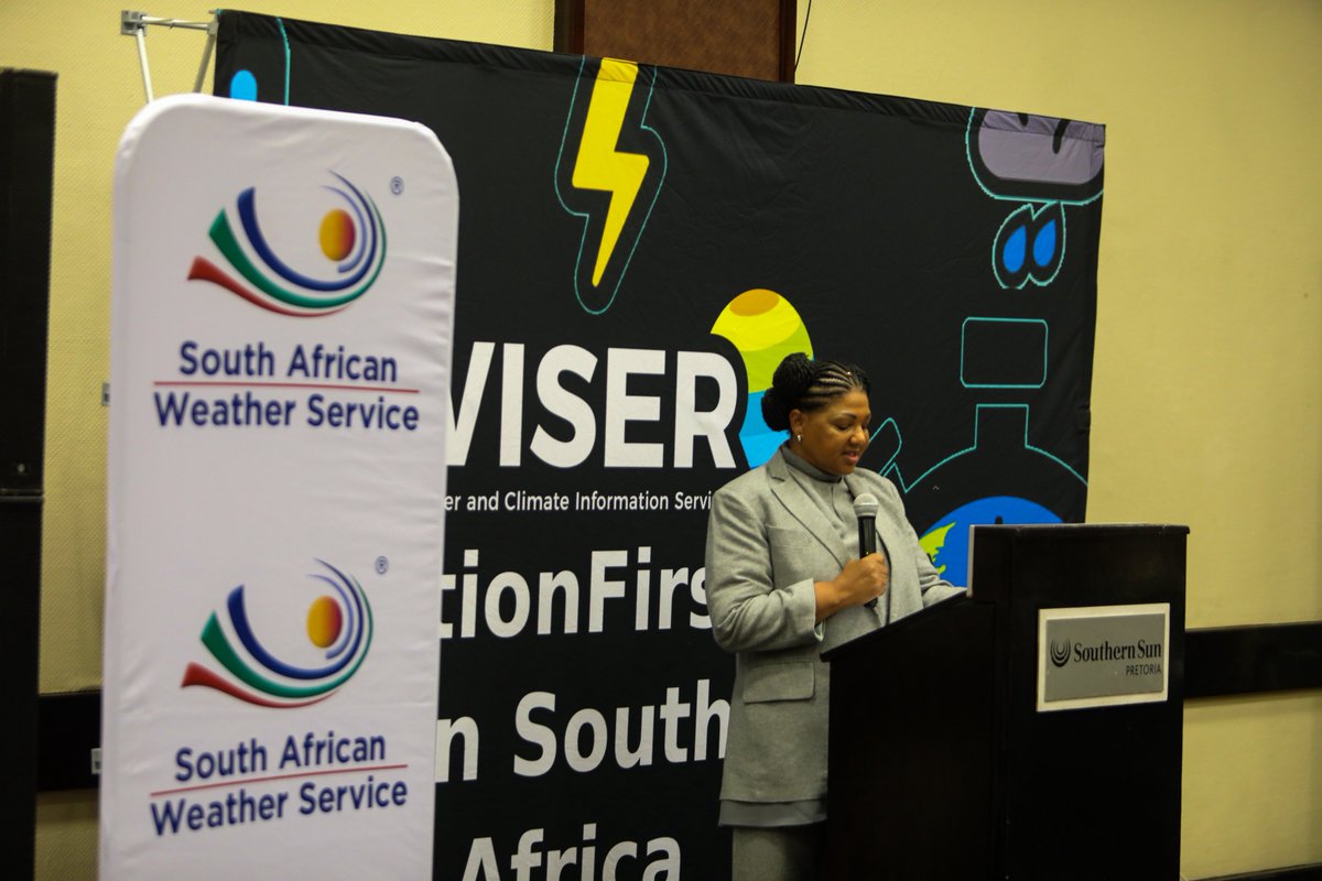 environmentza's tweet photo. Deputy Minister @BerniceSwarts1, is today delivering the opening address at the official opening of a four-day national co-design workshop aimed at transforming South Africa’s weather forecasting system into a more actionable, people-centred approach.
#WeatherForecasting #ActionBasedForecasting #ImpactBasedForecasting