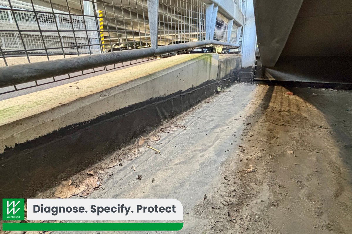 westwoodliquid's tweet photo. 🚗 Water ingress? Finding the cause comes first.
Our team surveyed an interdeck car park, identified defects and prepared OS10-based waterproofing solutions to protect the structure and extend its service life. 💚
📞 0800 808 5480
#WestWoodUK #Waterproofing #OS10 https://t.co/3bK57oBeZz