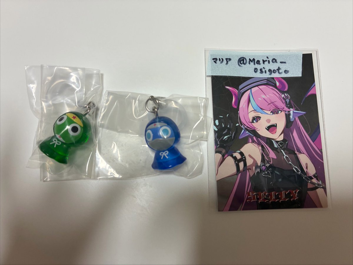 Maria_Osigoto's tweet photo. ケロロ軍曹 めじるしアクセサリー 雨にそなえるであります 交換

【譲】ケロロ、ドロロ

【求】ギロロ、クルル

コンプリート目的。

・郵送
・条件の良い方優先。

検索からでもお気軽にお声掛けください。🙌🏻 https://t.co/ScjyvWkxd5