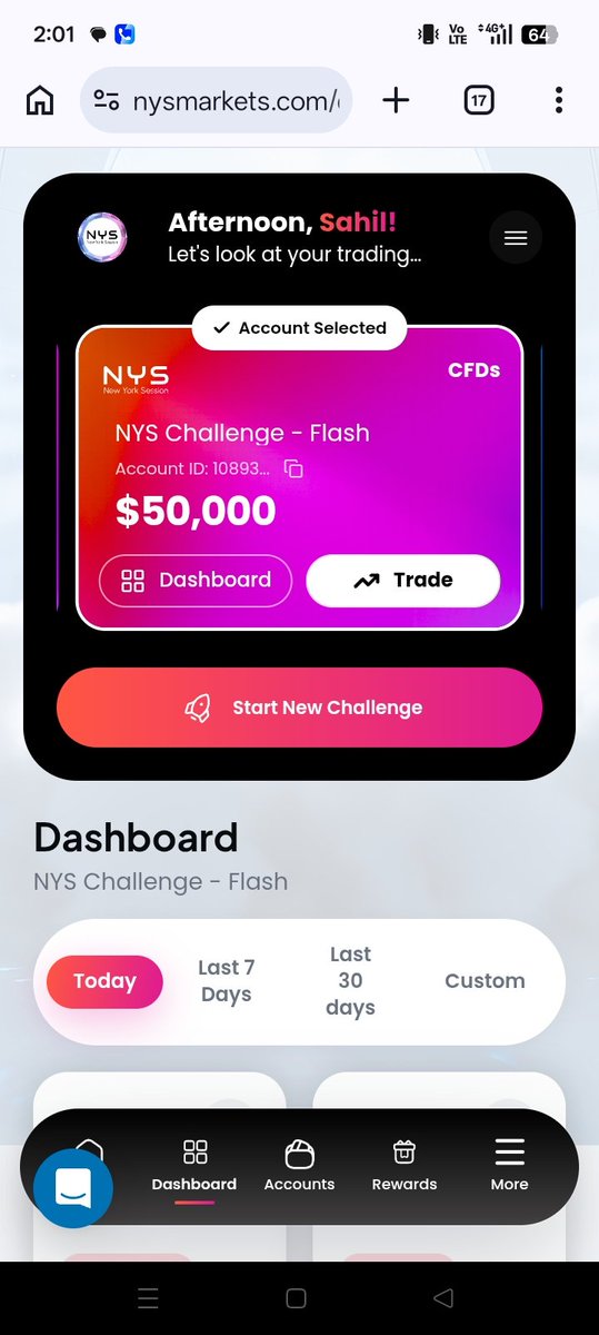 XSahil56's tweet photo. I'm so grateful to receive @NYSMarkets funded 50k flash  account such a  surprising experience services and smooth execution, tight spreads, and ready to grab that $5k Instant next! https://t.co/02A3mbCHNs