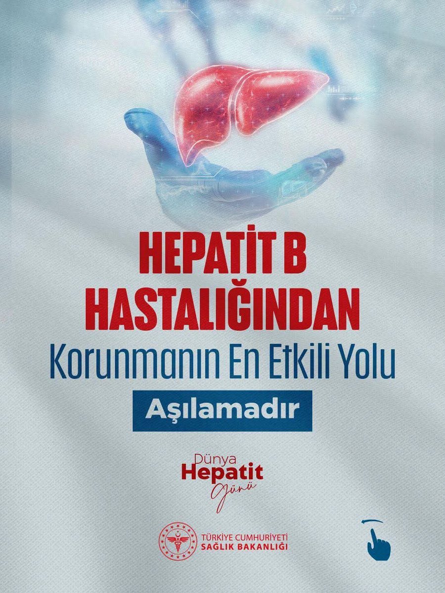 UdhDevlet's tweet photo. Hepatit B hastalığından korunmanın en etkili yolu aşılamadır. 

#DünyaHepatitGünü https://t.co/B7TOc9kLFI