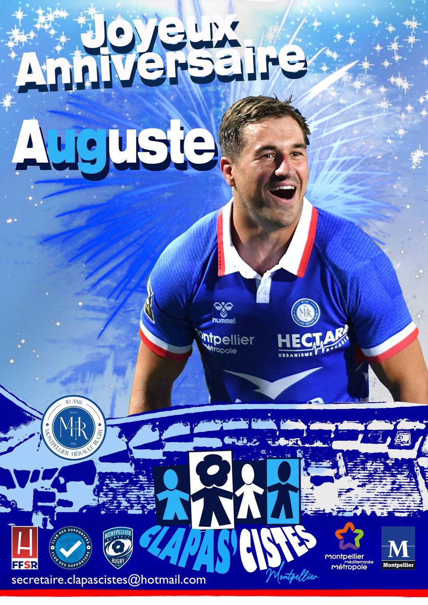 ClapasCistes's tweet photo. Nous souhaitons un joyeux anniversaire à Auguste #cadot 🎂🎁🎉

#teammhr https://t.co/LJH8hDFqpd