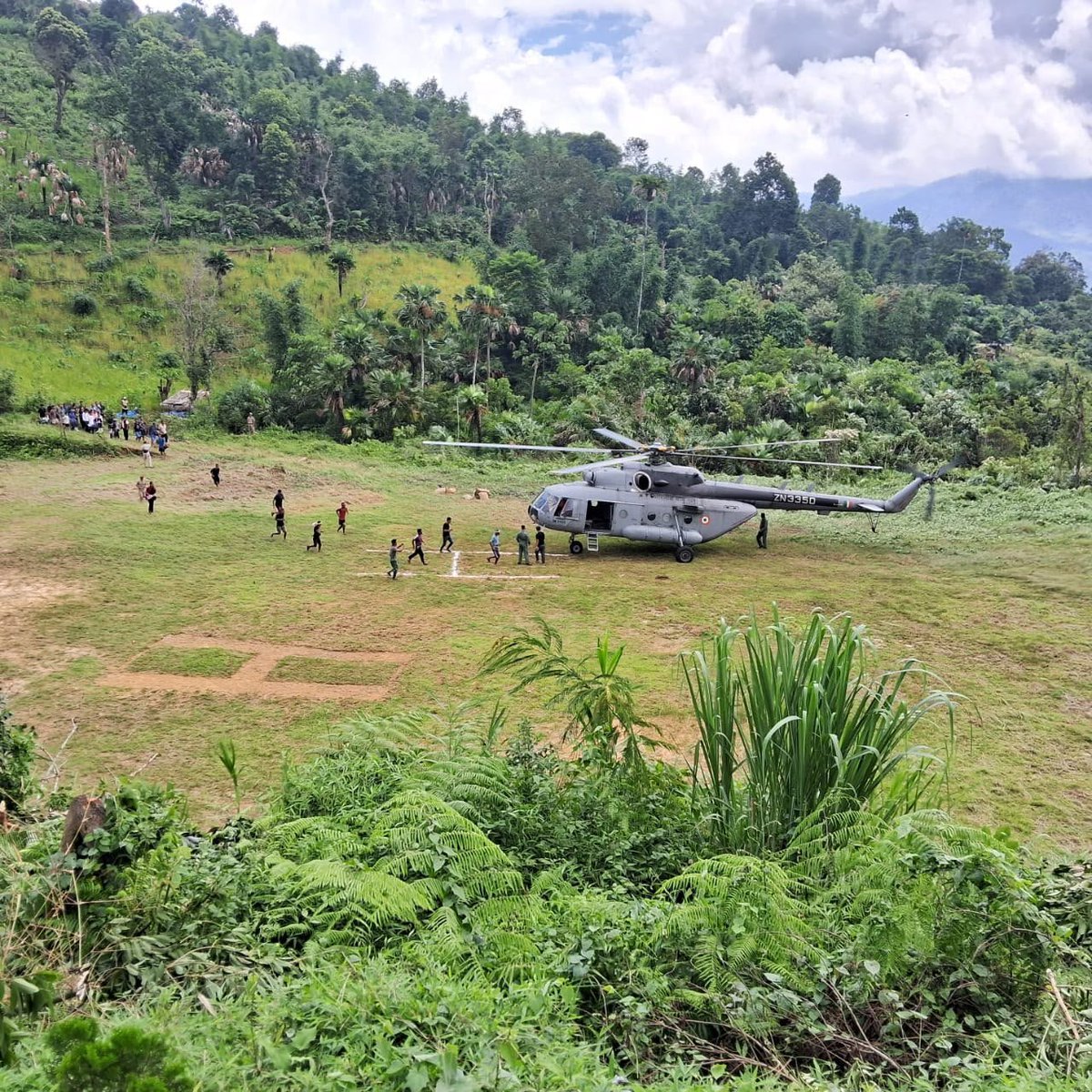 ANI's tweet photo. The Indian Air Force continues to demonstrate its rapid response in Humanitarian Assistance and Disaster Relief operations across the flood-affected regions of Assam and Nagaland. Over the past 10 days, IAF helicopters have rescued and safely evacuated 458 stranded citizens and delivered over 9 tonnes of essential relief supplies. Operating in challenging weather, the IAF continues to provide critical assistance in close coordination with Indian Army and civil authorities: Indian Air Force

(Source: Indian Air Force)