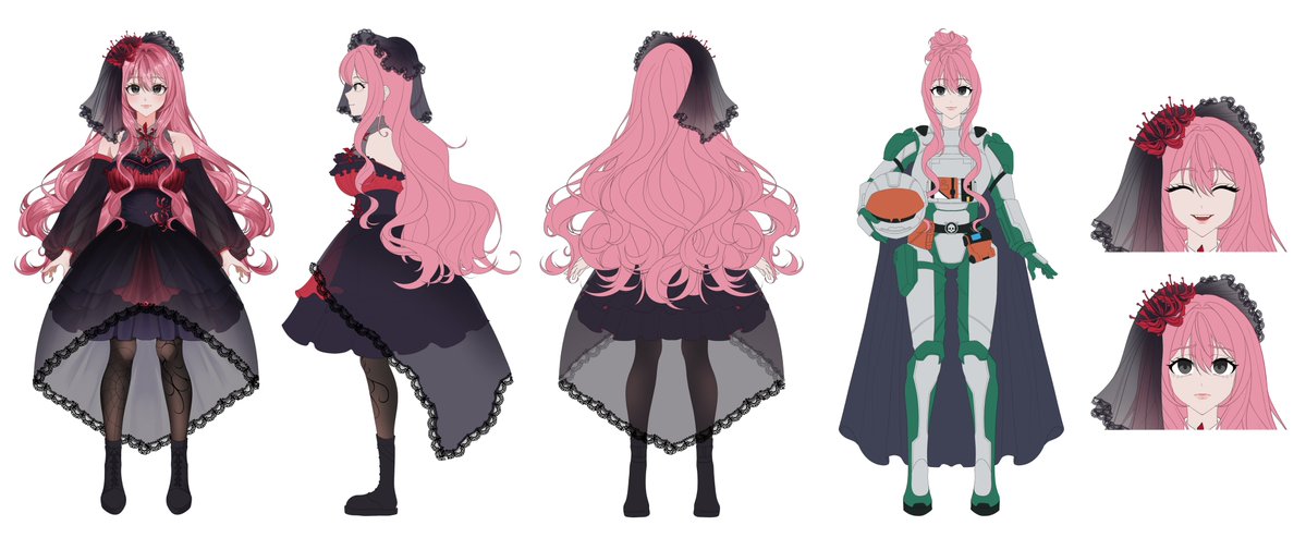 LadyRedLilly's tweet photo. This is My Vtuber Model. My artists are the best! I got all my inspiration from different things. I didn't get my insperation from any other vtuber. I wanted my model to be "me" an no one else. Inspired from anime vampires, made from the heart. :D https://t.co/BWqvjuXl5O