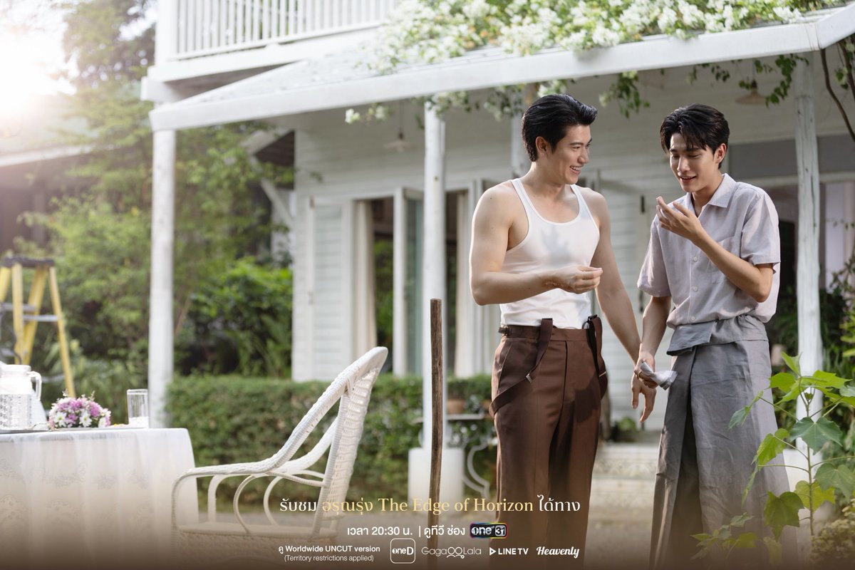 ArunRungTH's tweet photo. ภาพเบื้องหลัง อรุณรุ่ง The Edge of Horizon EP 6
[Sunrise Version]

ทุกวันเสาร์ เวลา 20:30 น.

รับชมทาง
📺 20:30 (GMT+7) | ดูทีวี ช่องวัน 31 (Thailand only)
🌎 21:30 (GMT+7) | ดู Worldwide UNCUT version : oneD, GagaOOLala, Heavenly, Line TV 
(*Territory restrictions applied)

#อรุณรุ่ง #TheEdgeOfHorizon
#อินองศา #InnOngsa #ช่องวัน31