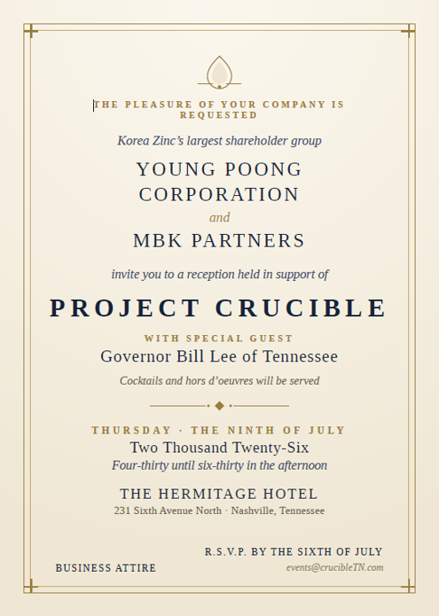 MBKPInsider's tweet photo. MBK and Young Poong Do Not Speak for Korea Zinc or Project Crucible

#mbkpartners #youngpoong #southkorea #projectcrucible

https://t.co/VyfsjuAnrn https://t.co/GJJx3jtzaQ