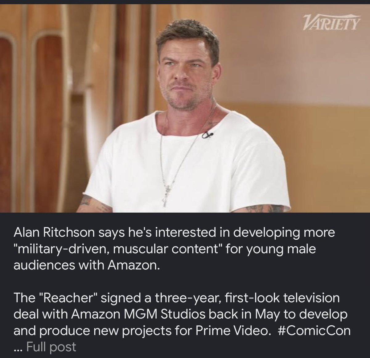 MikeDBears34's tweet photo. One of the most perplexing things I’ve ever grappled with is Alan Ritchson.
- meathead
- seemingly cool dude
- seems to like or at least appreciate the military
- played a character honoring God (Ordinary Angels)

——- is a flaming Libtard. I just don’t get it. 

Would love to see how he was raised. Was he raised liberal, or brainwashed by satanic hollyweird?