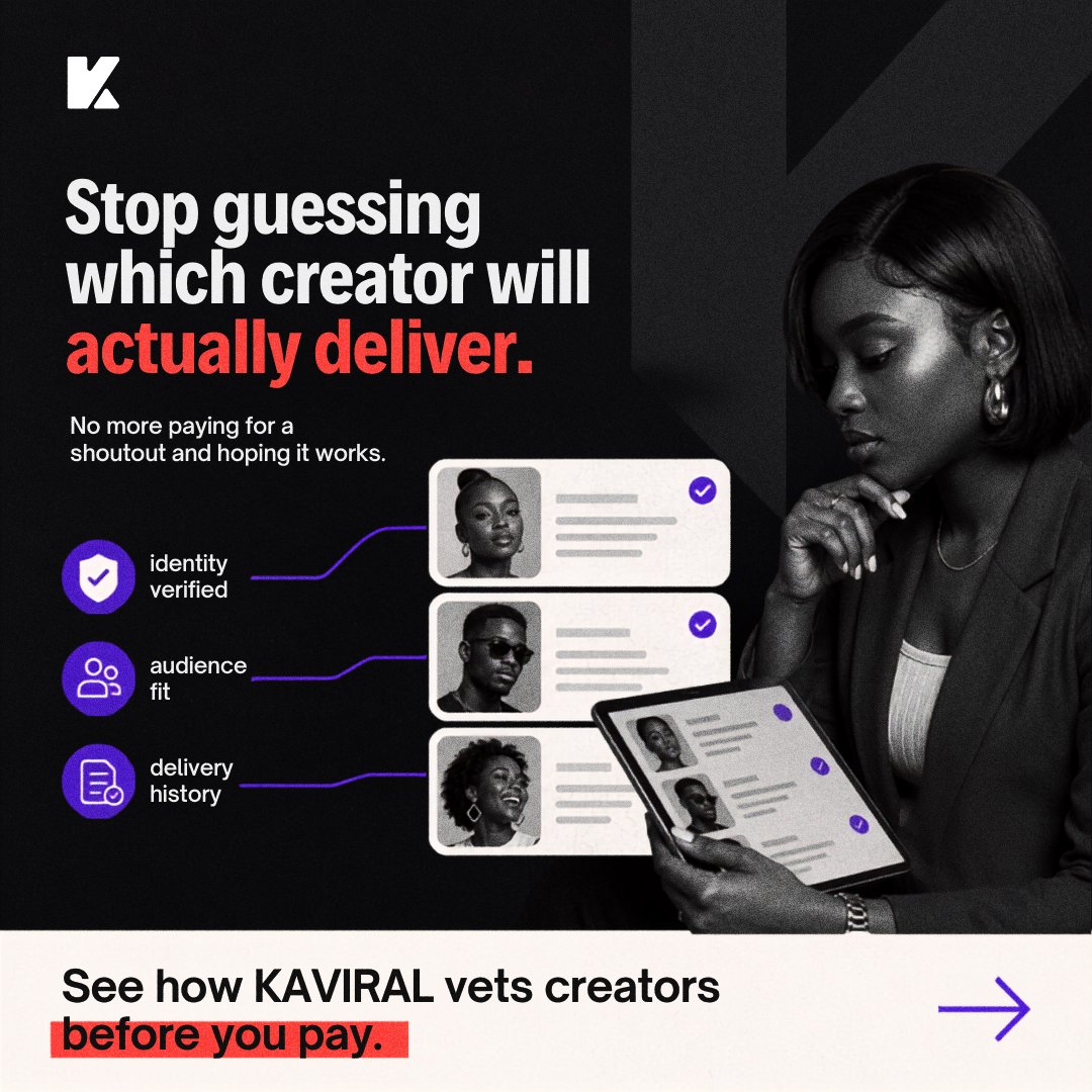 Kaviral_ng's tweet photo. Every growing business needs visibility.
KAVIRAL helps SMEs connect with creators who can amplify their brand and reach the right audience.
https://t.co/vs0MpiQTqR
#KAVIRAL #Business https://t.co/On74jpszLm