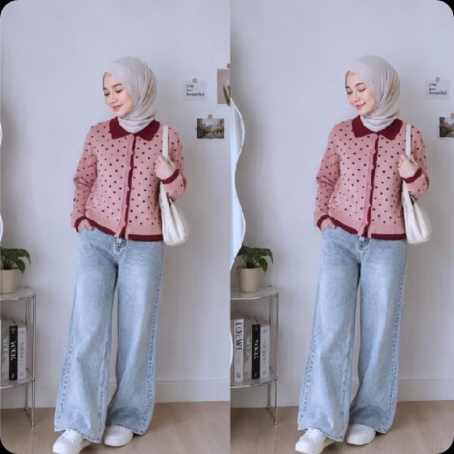 jiyukyuu's tweet photo. Cardigan rajut polkadot nihhh, unik banget perpaduan warnanya. Apalagi yang hijau cokelat kayak alpukat atau dubai chewy cookie😭🤏

📍 https://t.co/rHKEDPH7mD https://t.co/SAAke7XlOh