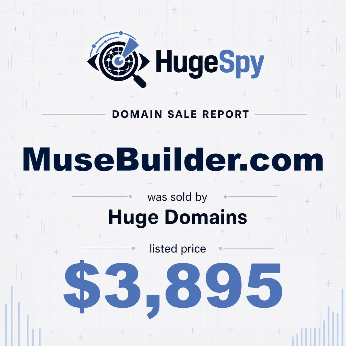 huge_spy's tweet photo. @atom_hound reported that MuseBuild .com sold in the last 24 hours, last listed at $4,655.

During the same period, we also tracked the sale of MuseBuilder .com by Huge Domains, last listed at $3,895 🔍 https://t.co/4yJ0P7xP61