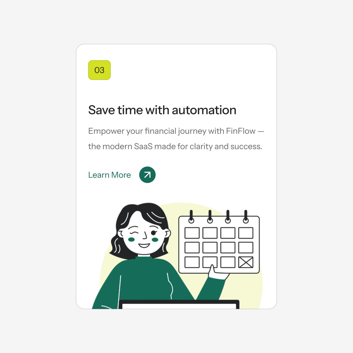 redesigned47's tweet photo. Feature cards and custom illustrations: a fintech SaaS that makes complex finance feel simple. ✨

What do you think? https://t.co/U8Th1skyKH
